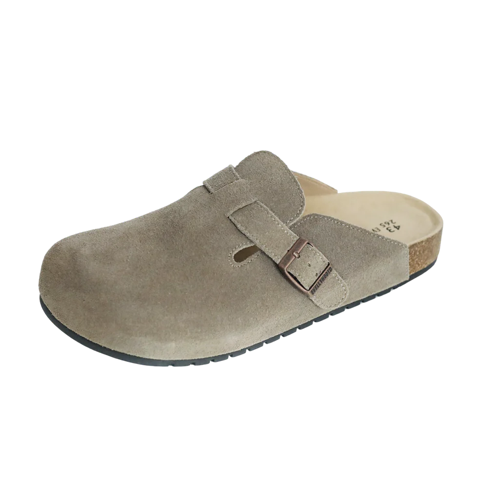 Aluvive Round Toe Suede Cork Clogs