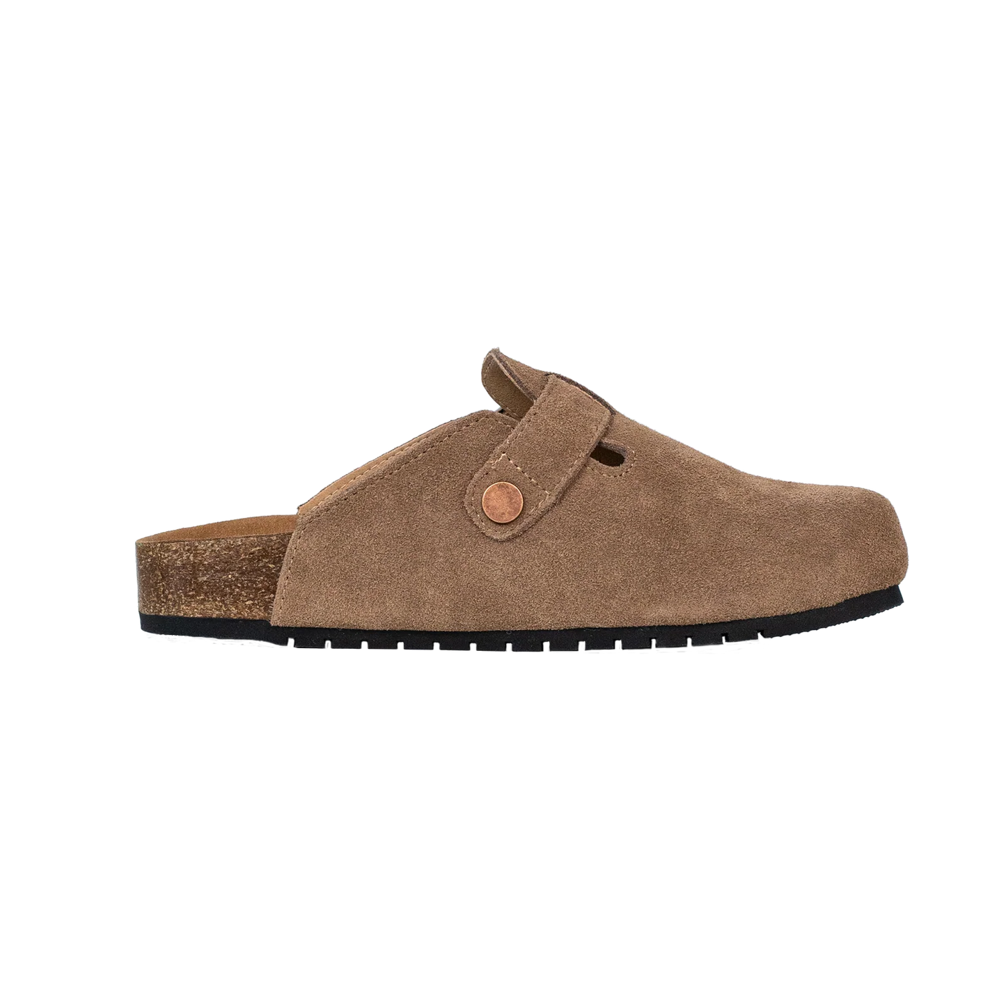 Aluvive Round Toe Suede Cork Clogs