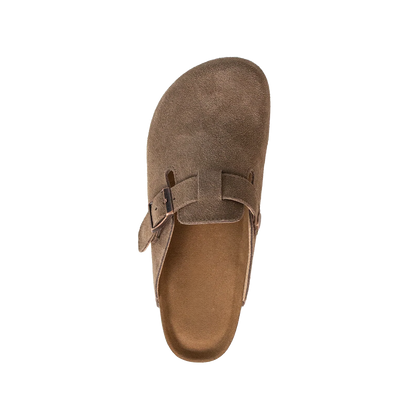 Aluvive Round Toe Suede Cork Clogs