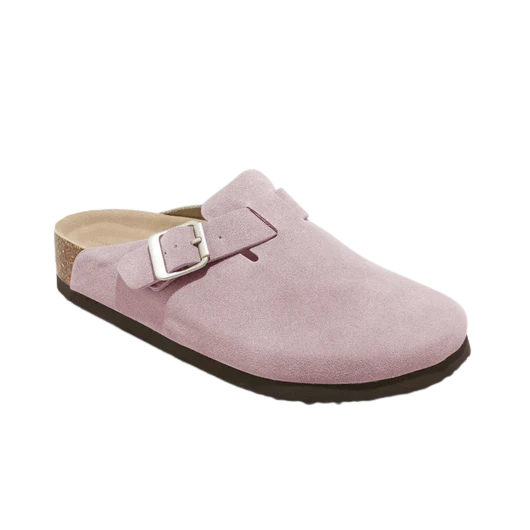 Aluvive Round Toe Suede Cork Clogs